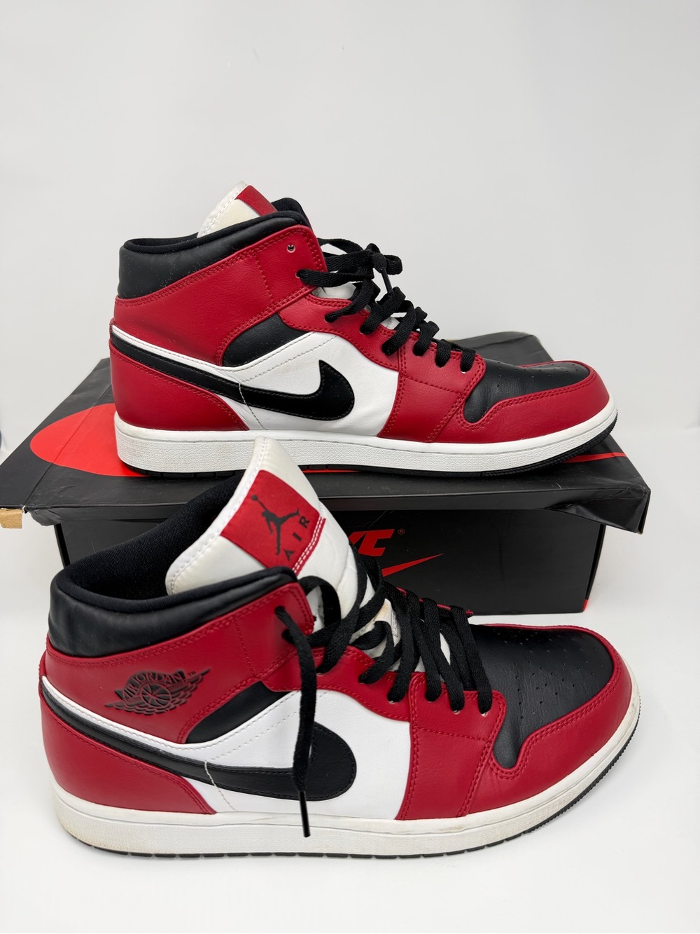 Nike Red/White/Black High-Top Sneakers - Picture 2 of 6